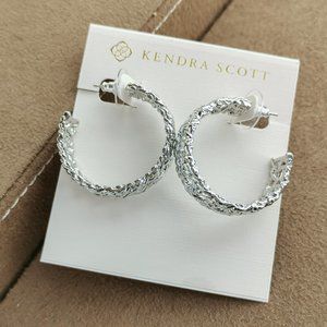 Kendra Scott Natalie Hoop Earrings Silver